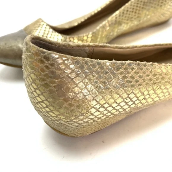 Kenneth Cole REACTION Gold Flats Slip On Shoes 7.5 - Picture 15 of 16